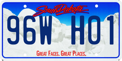 SD license plate 96WH01