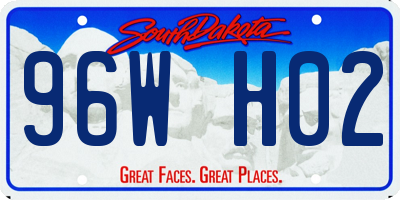 SD license plate 96WH02