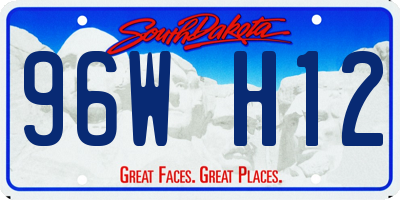 SD license plate 96WH12