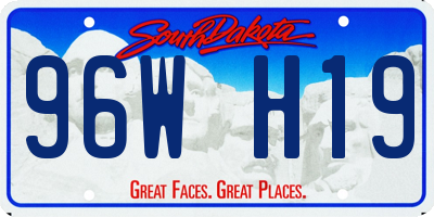 SD license plate 96WH19