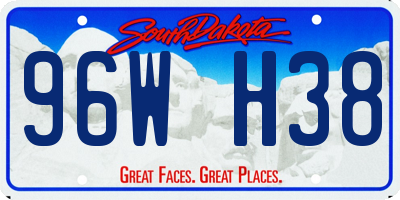 SD license plate 96WH38