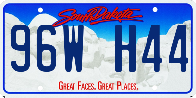 SD license plate 96WH44