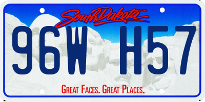 SD license plate 96WH57