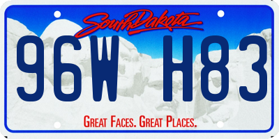 SD license plate 96WH83