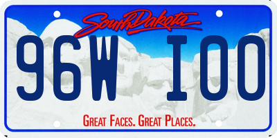 SD license plate 96WI00