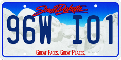 SD license plate 96WI01