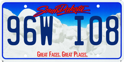 SD license plate 96WI08