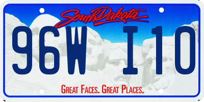 SD license plate 96WI10