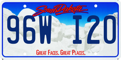 SD license plate 96WI20