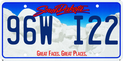 SD license plate 96WI22
