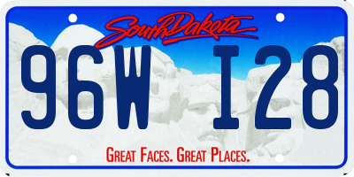 SD license plate 96WI28