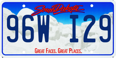 SD license plate 96WI29