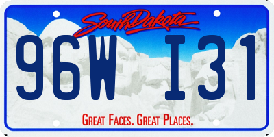 SD license plate 96WI31