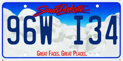 SD license plate 96WI34