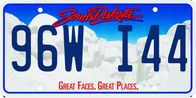 SD license plate 96WI44
