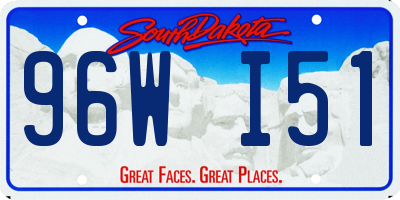 SD license plate 96WI51