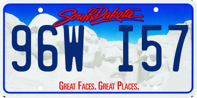 SD license plate 96WI57