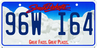 SD license plate 96WI64