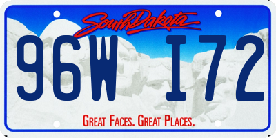 SD license plate 96WI72