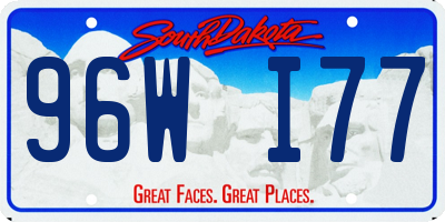 SD license plate 96WI77