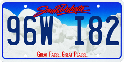 SD license plate 96WI82
