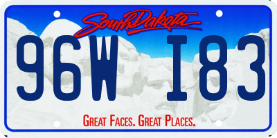 SD license plate 96WI83