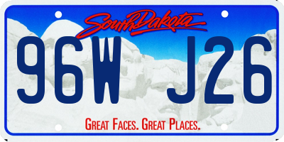 SD license plate 96WJ26