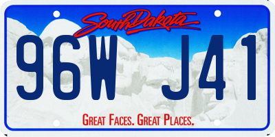 SD license plate 96WJ41