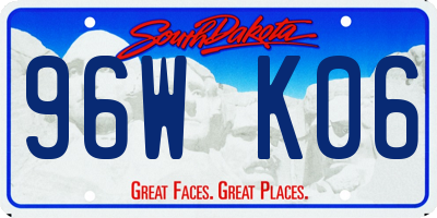 SD license plate 96WK06