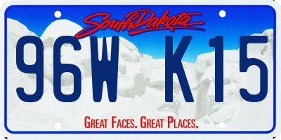 SD license plate 96WK15