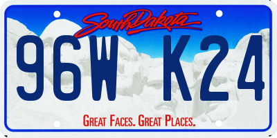 SD license plate 96WK24