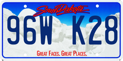 SD license plate 96WK28