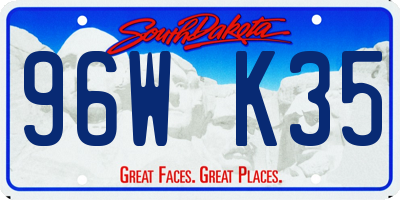 SD license plate 96WK35