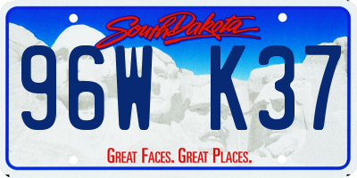 SD license plate 96WK37