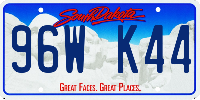 SD license plate 96WK44