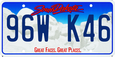 SD license plate 96WK46