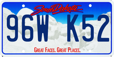 SD license plate 96WK52