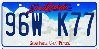 SD license plate 96WK77