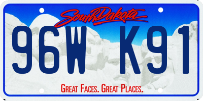 SD license plate 96WK91