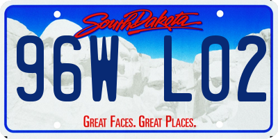 SD license plate 96WL02