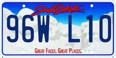 SD license plate 96WL10