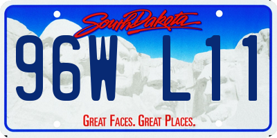 SD license plate 96WL11