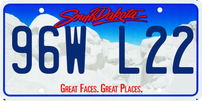 SD license plate 96WL22