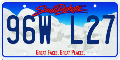 SD license plate 96WL27