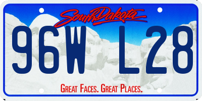 SD license plate 96WL28