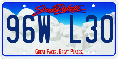 SD license plate 96WL30