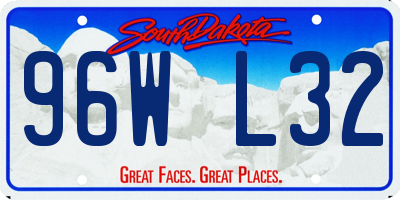 SD license plate 96WL32