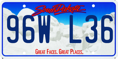SD license plate 96WL36