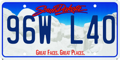 SD license plate 96WL40