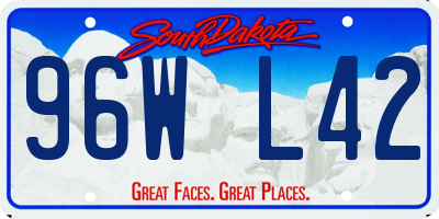 SD license plate 96WL42